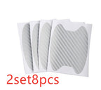 4-Piece Carbon Fiber Car Door Handle Stickers – Scratch-Resistant Protective Film for All Cars