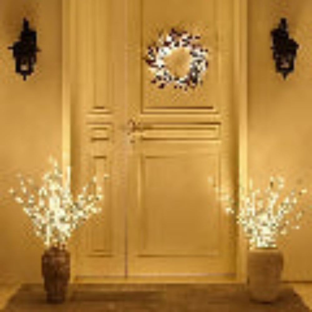 LED White Birch Branch Light – 72cm Battery-Operated Twig Tree Lamp (Warm White) for Christmas, Wedding, Home & Outdoor Decoration