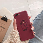 Frosted Huawei Phone Case – Matte Protective Shell with Cute Cartoon Design