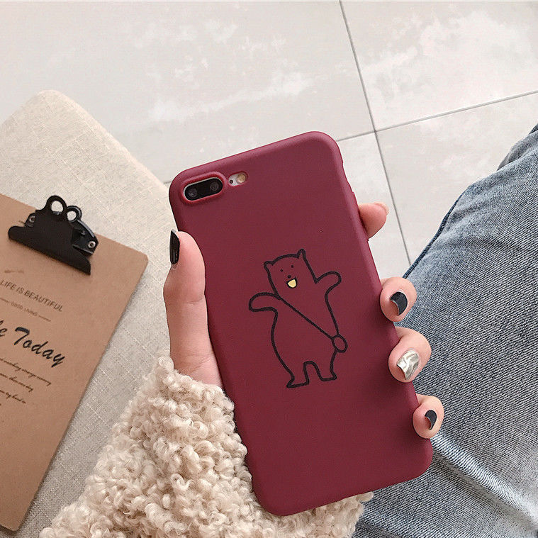 Frosted Huawei Phone Case – Matte Protective Shell with Cute Cartoon Design