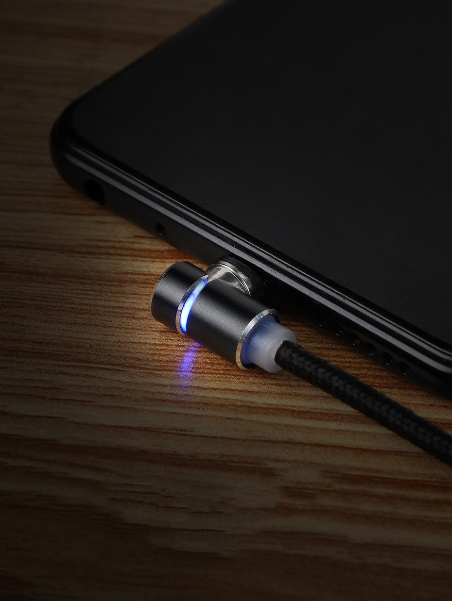 Magnetic LED Charger Cable – USB & USB Type-C Fast Charging Cable with Light-Up Connector