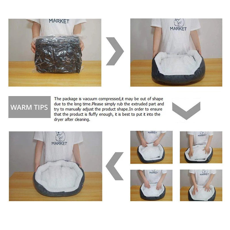 🐾 Soft Pet Bed | Cozy Lambswool Kennel for Small Dogs and Cats