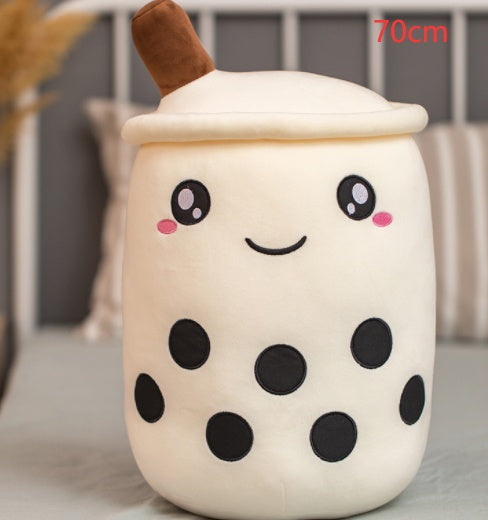 Cute Fruit Drink Plush Strawberry Milk Tea Boba Tea Cup Toy – Soft Stuffed Pillow Cushion Gift