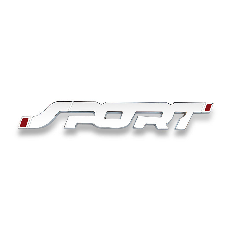 Metallic SPORTS TURBO Car Logo Sticker – Decorative Alloy Car Badge 13CM