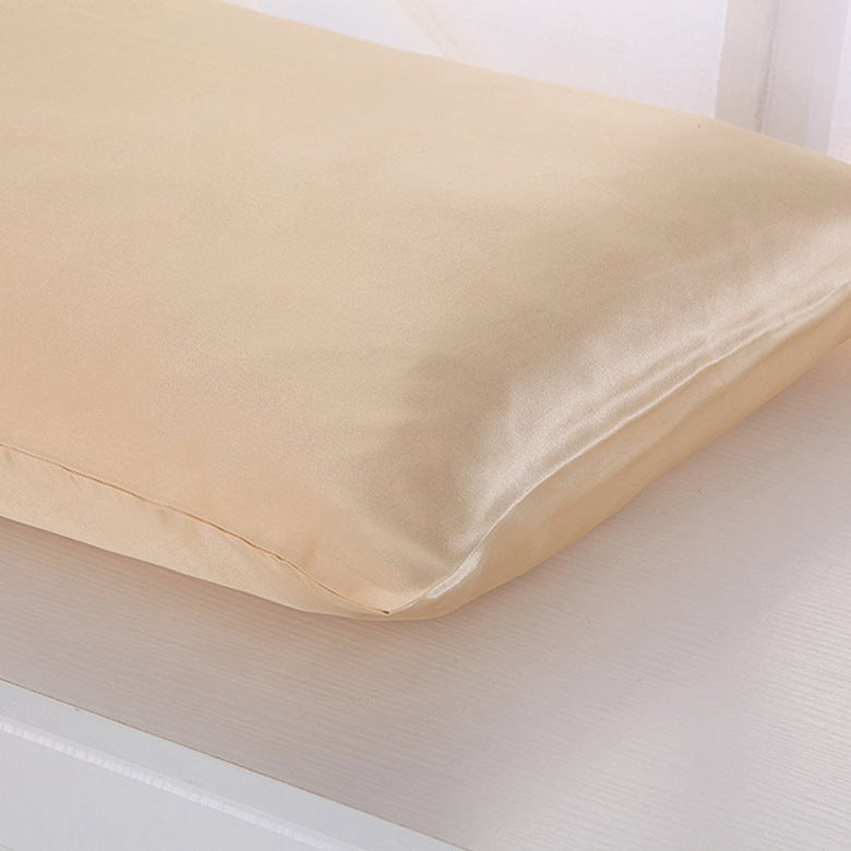 Satin Pillowcase – Solid Color Simulated Silk Ice Silk Single Pillowcase for Smooth, Soft, Luxury Sleep