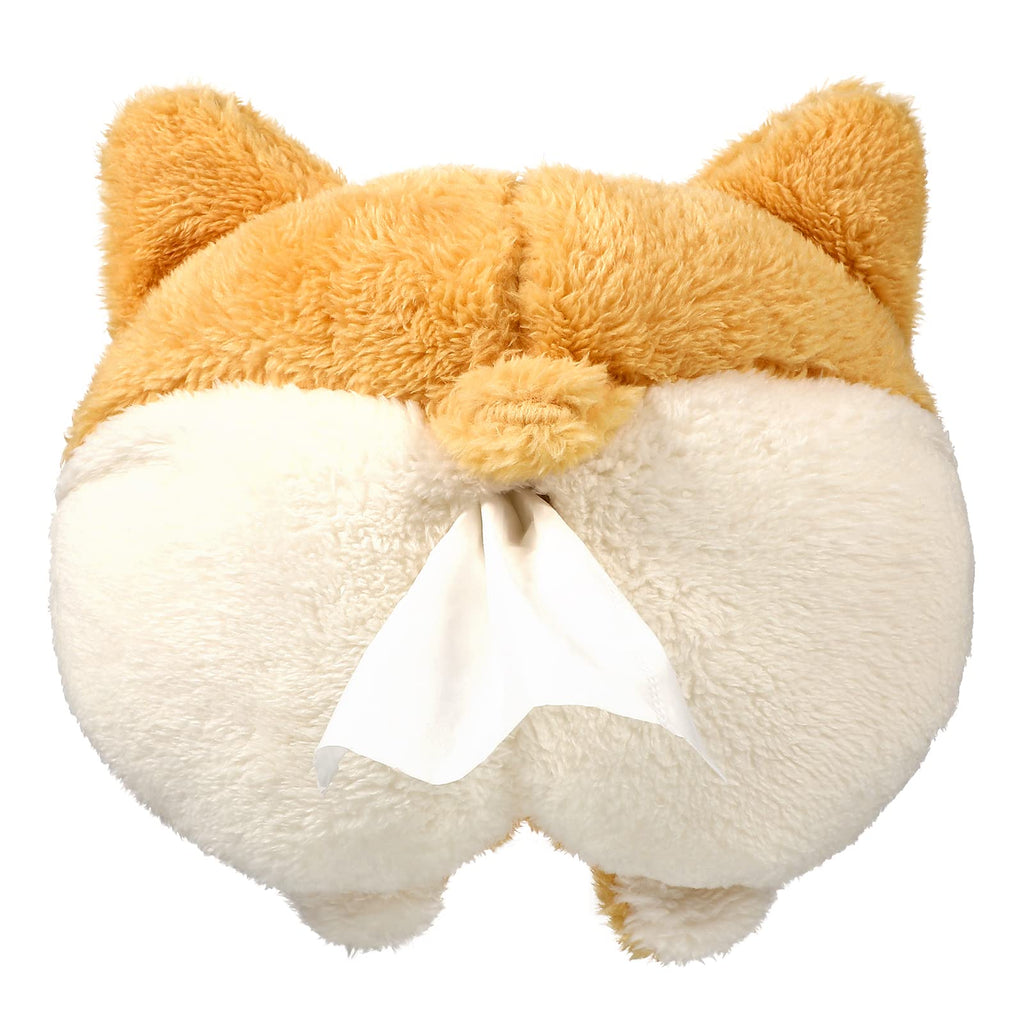 Cute Corgi Butt Tissue Box Cover – Soft Hanging Storage Bag Tissue Holder for Car & Home