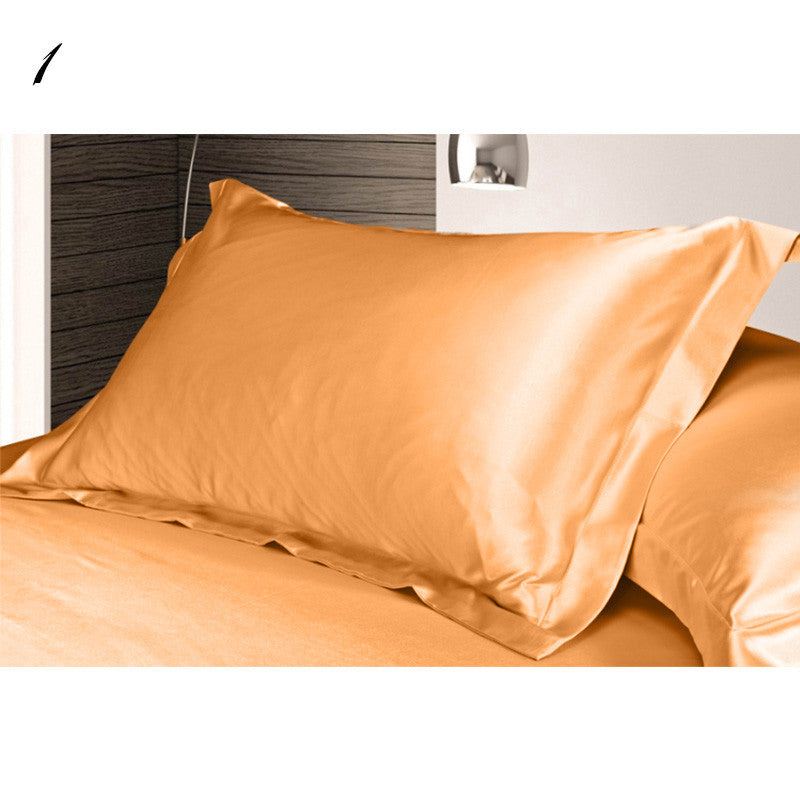 Pure Color Silk Pillowcase – Soft Luxury Single Pillow Cover for Hair & Skin