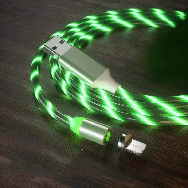 Magnetic LED Charging Cable – Fast Charging Micro USB & Type-C Cable with Light-Up Connector