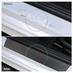 Carbon Fiber Car Door Sill Protectors – 4-Piece Universal Scratch-Resistant Entry Guards