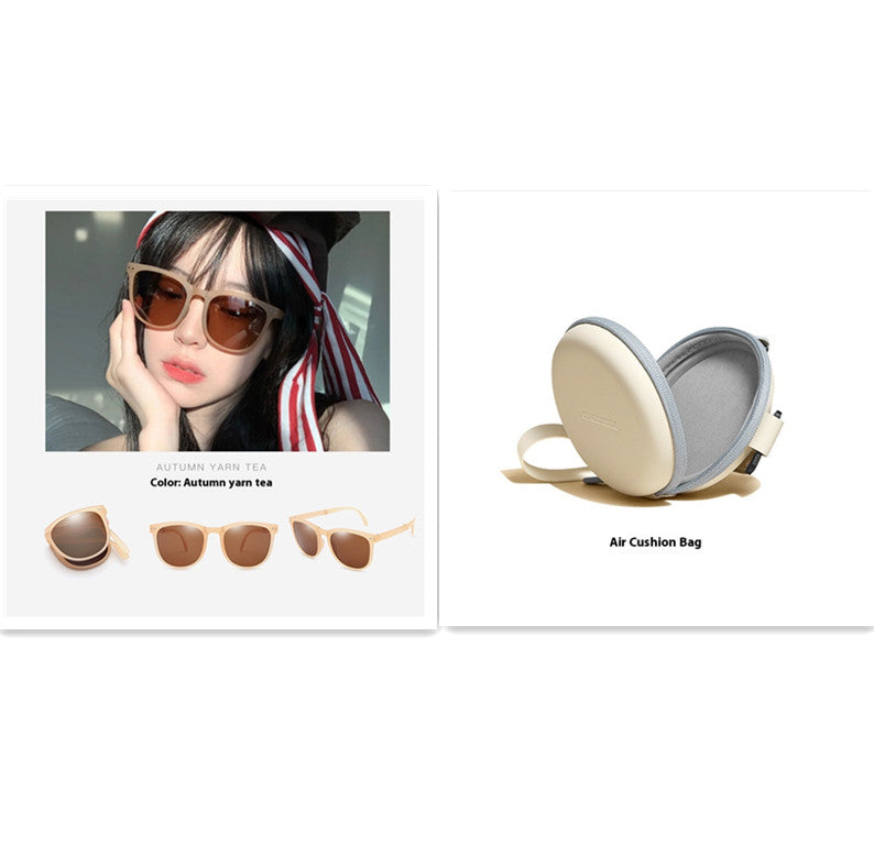 New Folding Polarized Sunglasses for Women – TAC Lens, Compact Box Frame for Outdoor, Travel & Fashion