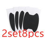 4-Piece Carbon Fiber Car Door Handle Stickers – Scratch-Resistant Protective Film for All Cars