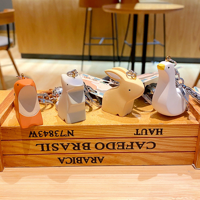 Creative Cartoon Animal Keychain – Cute Small Resin Pendant for Gifts & Accessories