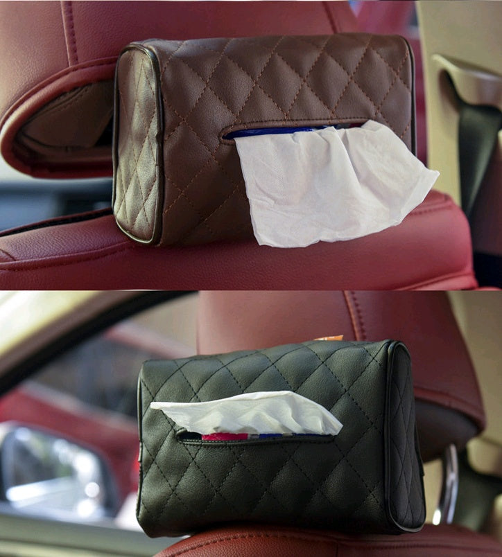 Car Tissue Box Holder – Sun Visor & Chair Back Mounted Paper Towel Tray