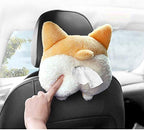 Cute Corgi Butt Tissue Box Cover – Soft Hanging Storage Bag Tissue Holder for Car & Home