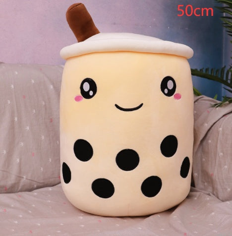 Cute Fruit Drink Plush Strawberry Milk Tea Boba Tea Cup Toy – Soft Stuffed Pillow Cushion Gift