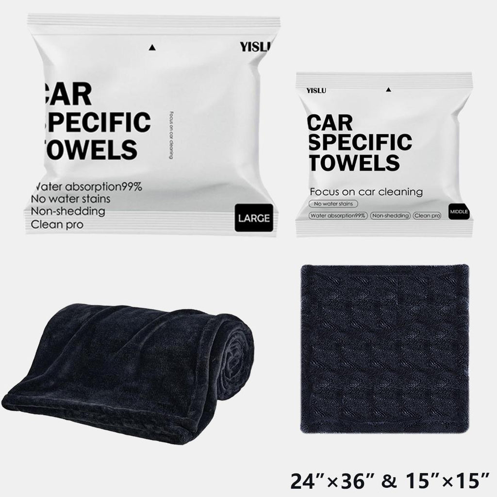15x15in YISLU Super Absorbent Car Drying Towel – 1300 GSM High-Quality Twisted Microfiber 70/30 Woven Towel