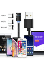 Magnetic LED Charger Cable – USB & USB Type-C Fast Charging Cable with Light-Up Connector