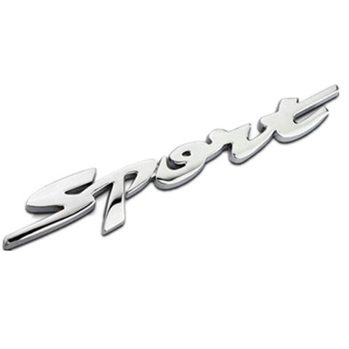 Metallic SPORTS TURBO Car Logo Sticker – Decorative Alloy Car Badge 13CM