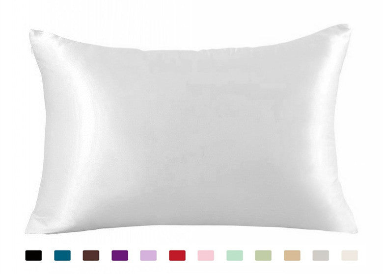 Satin Pillowcase – Solid Color Simulated Silk Ice Silk Single Pillowcase for Smooth, Soft, Luxury Sleep