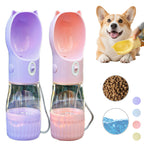 2-in-1 Portable Dog Water Bottle with Food Container – Leakproof Pet Feeder for Dogs & Cats