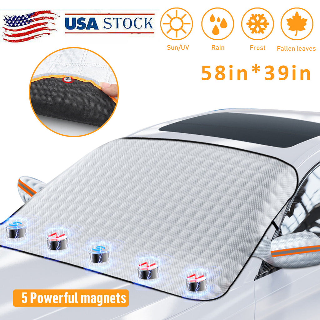 Universal Car Windshield Snow Cover – Magnetic Winter Ice & Frost Guard Protector