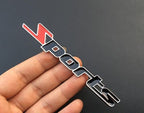 Metallic SPORTS TURBO Car Logo Sticker – Decorative Alloy Car Badge 13CM