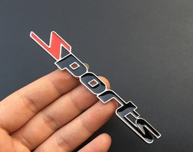 Metallic SPORTS TURBO Car Logo Sticker – Decorative Alloy Car Badge 13CM