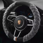Universal Car Steering Wheel Cover – Cute Plush Footprint Winter Protector 38cm