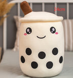 Cute Fruit Drink Plush Strawberry Milk Tea Boba Tea Cup Toy – Soft Stuffed Pillow Cushion Gift