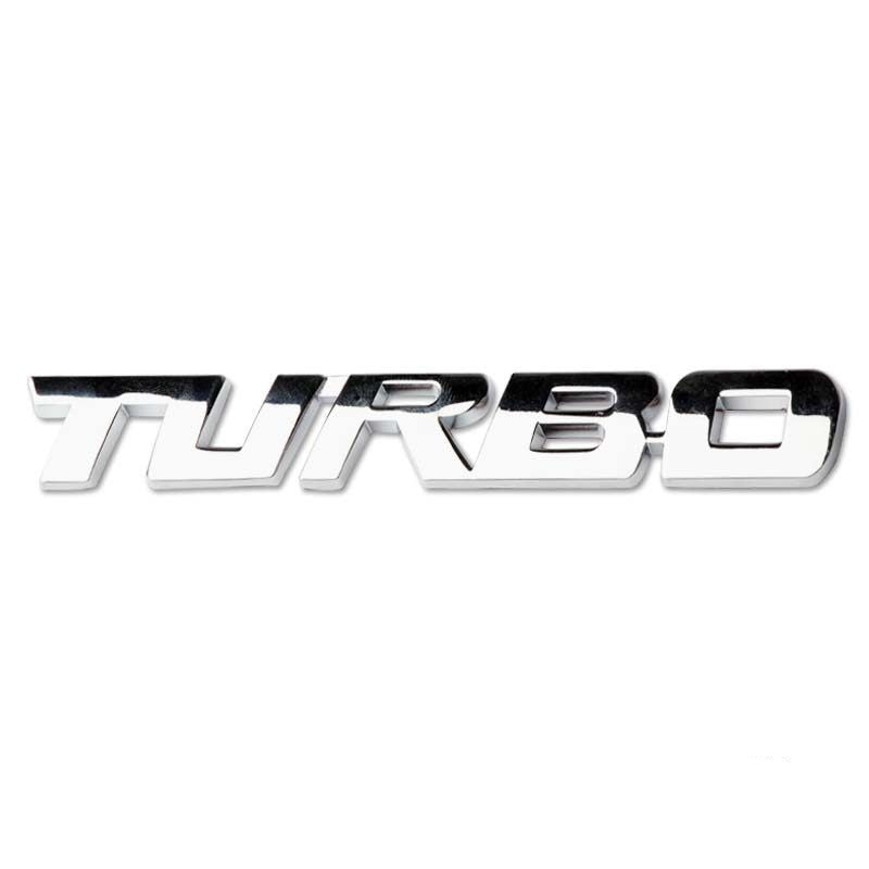 Metallic SPORTS TURBO Car Logo Sticker – Decorative Alloy Car Badge 13CM