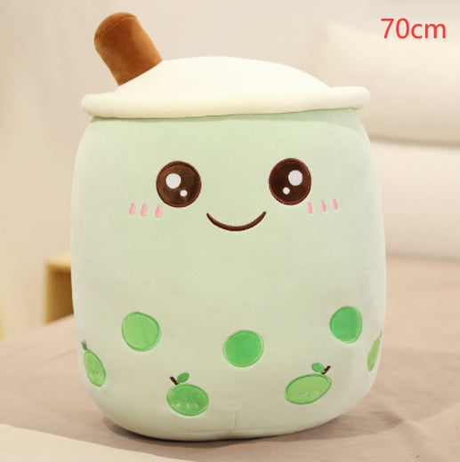 Cute Fruit Drink Plush Strawberry Milk Tea Boba Tea Cup Toy – Soft Stuffed Pillow Cushion Gift