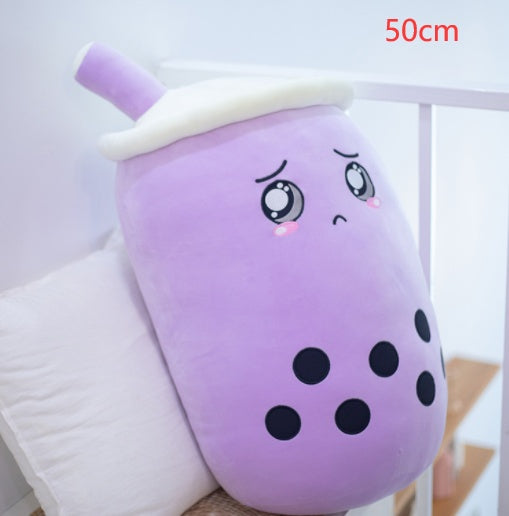 Cute Fruit Drink Plush Strawberry Milk Tea Boba Tea Cup Toy – Soft Stuffed Pillow Cushion Gift