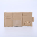 PU Car Storage Bag – Multifunctional Sun Visor Organizer for IDs, Glasses, and Tickets