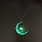 Glowing Pendant Necklace – Silver Plated Chain Jewelry for Women & Girls