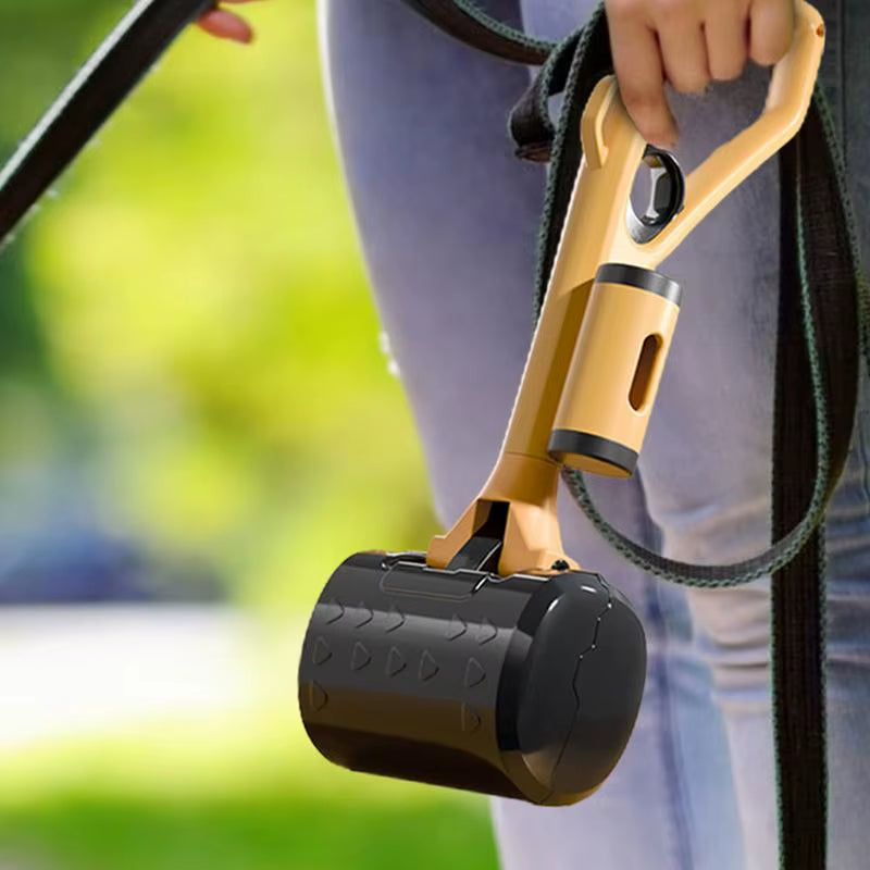 🐾 Dog Pooper Scooper with Built-In Trash Bag Dispenser