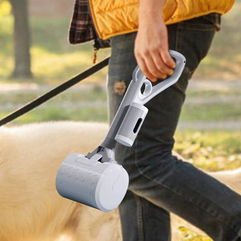 🐾 Dog Pooper Scooper with Built-In Trash Bag Dispenser