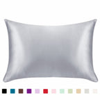 Satin Pillowcase – Solid Color Simulated Silk Ice Silk Single Pillowcase for Smooth, Soft, Luxury Sleep