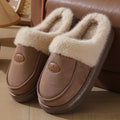 Men’s Winter Plush Slippers – Warm Suede Indoor Non-Slip House Shoes