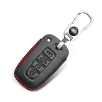 Car Key Genuine Leather Case Cover – First Layer Cowhide Protective Cover for Kia Smart & Folding Keys