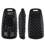 Carbon Fiber Silicone Car Key Case – Anti-Fall Protective Key Cover Shell