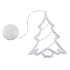 Christmas LED Suction Cup Chandelier – Battery-Powered Santa, Snowman & Elk Holiday Window Lights