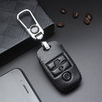 Car Key Genuine Leather Case Cover – First Layer Cowhide Protective Cover for Kia Smart & Folding Keys