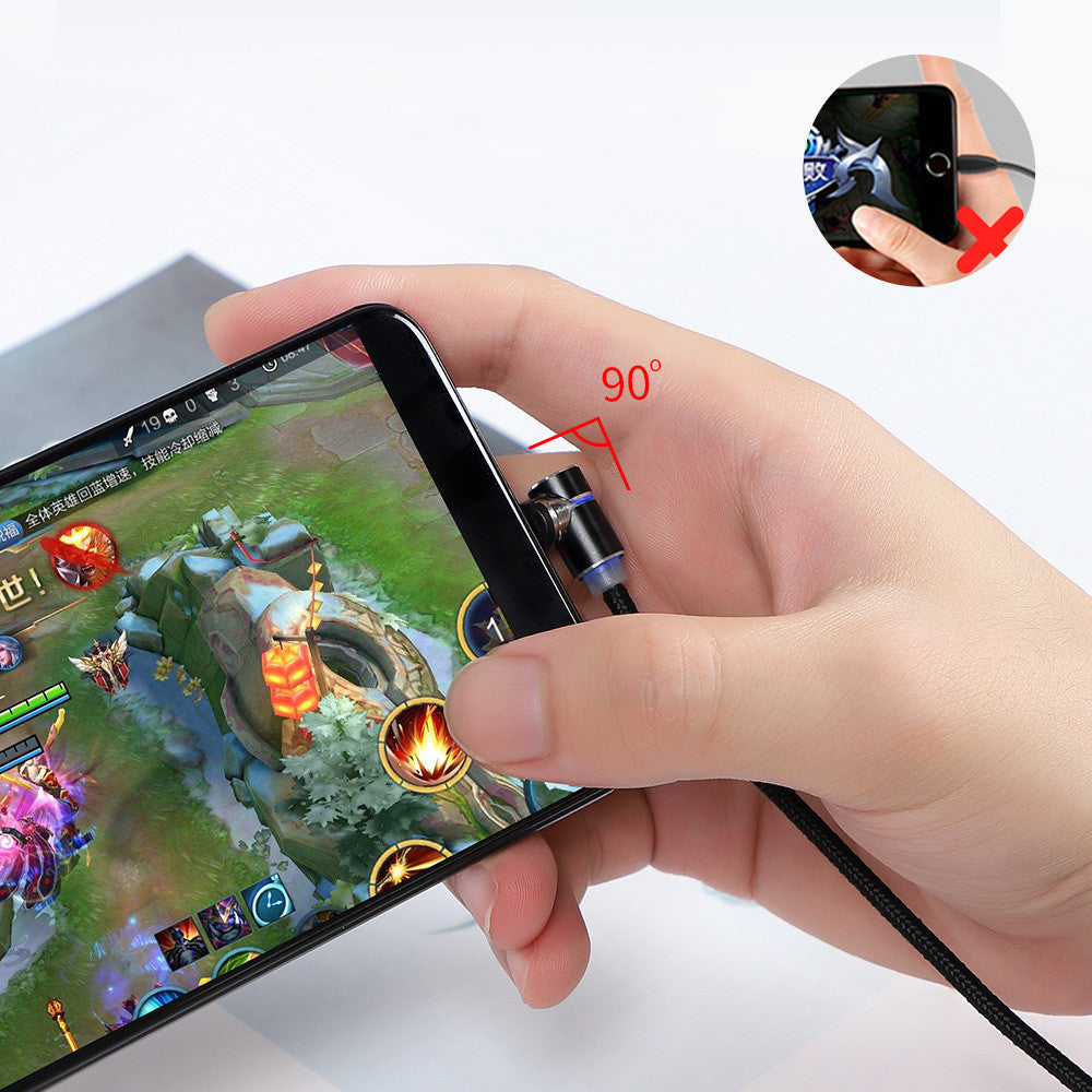 Magnetic LED Charger Cable – USB & USB Type-C Fast Charging Cable with Light-Up Connector