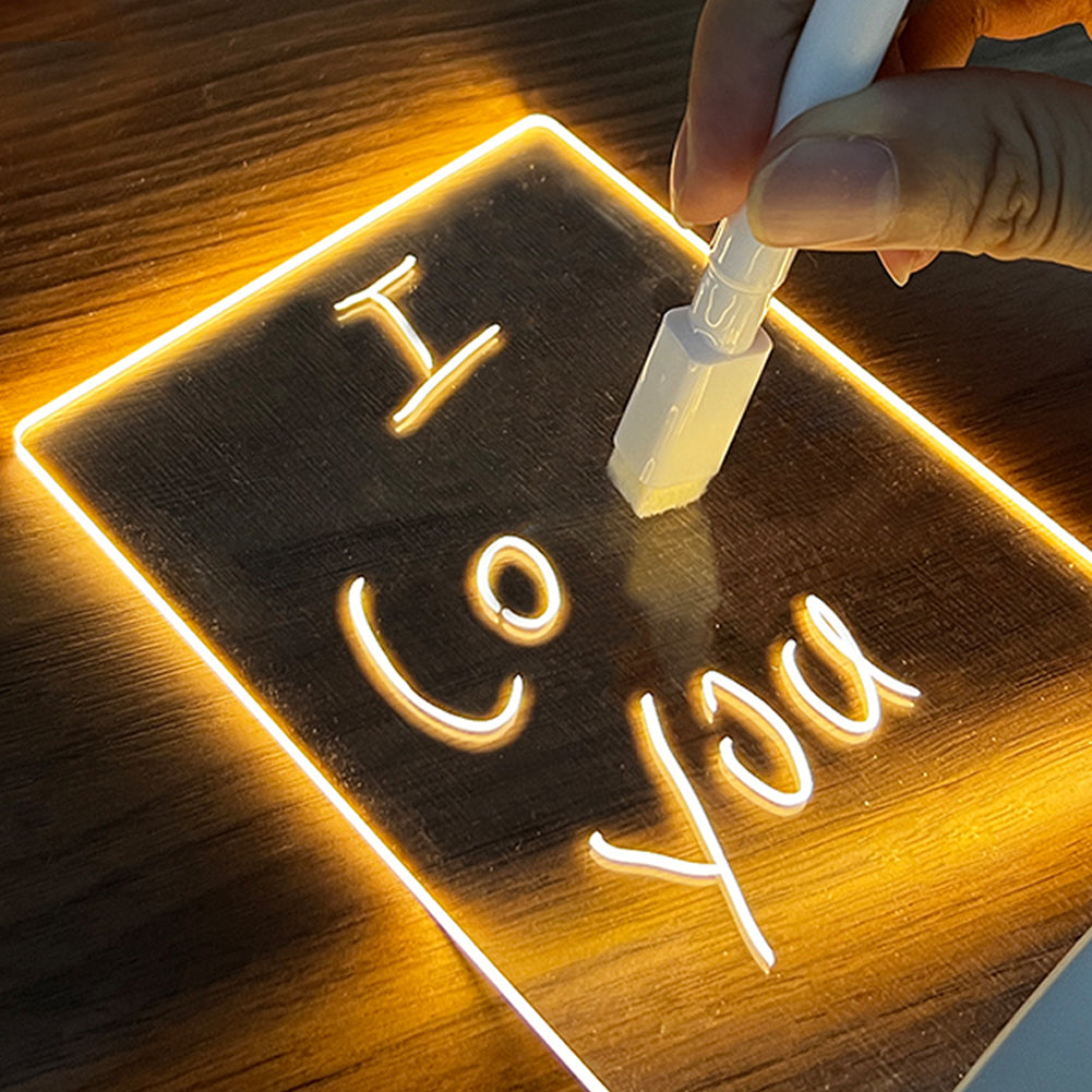 Creative LED USB Message Board – Night Light with Pen for Kids, Girlfriend, and Home Decor