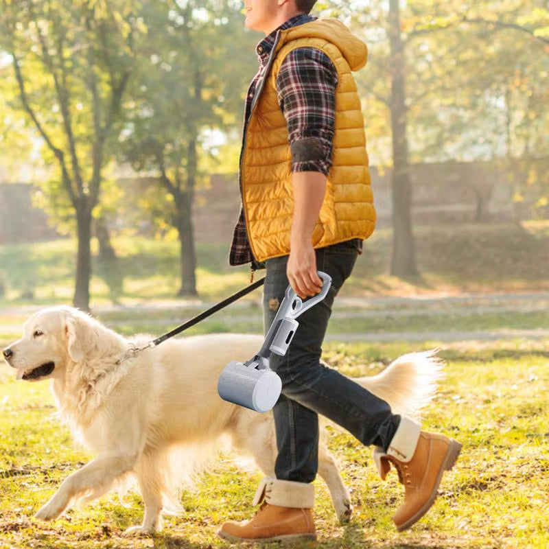 🐾 Dog Pooper Scooper with Built-In Trash Bag Dispenser