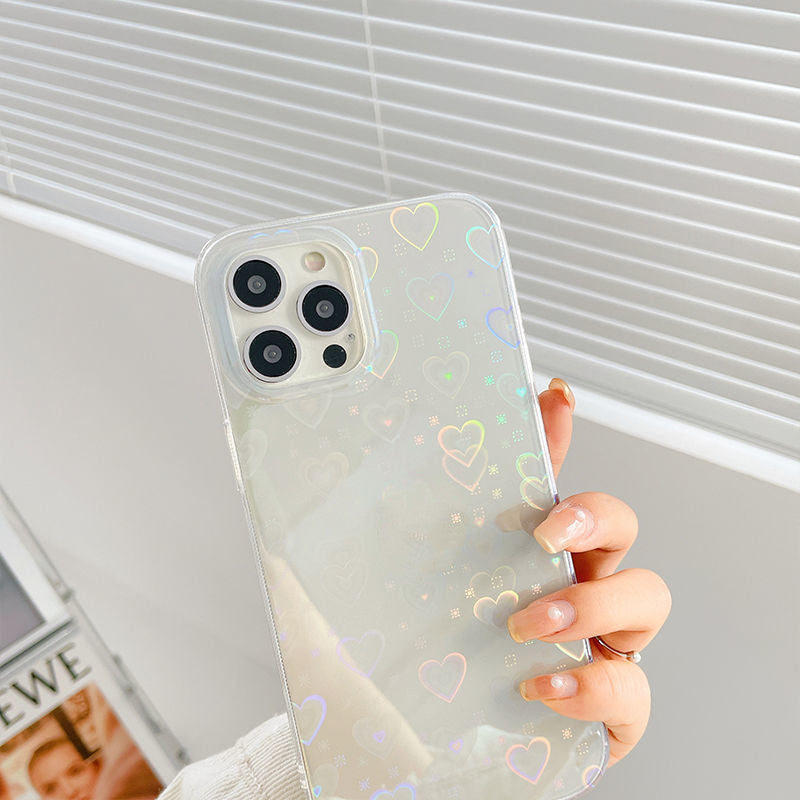 Laser Colorful ‘Love’ Double-Sided Silicone Phone Case – Protective Stylish Cover