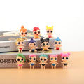 12pcs Cartoon Sister Girl Action Figures – 5cm Mini Toys Set for Kids