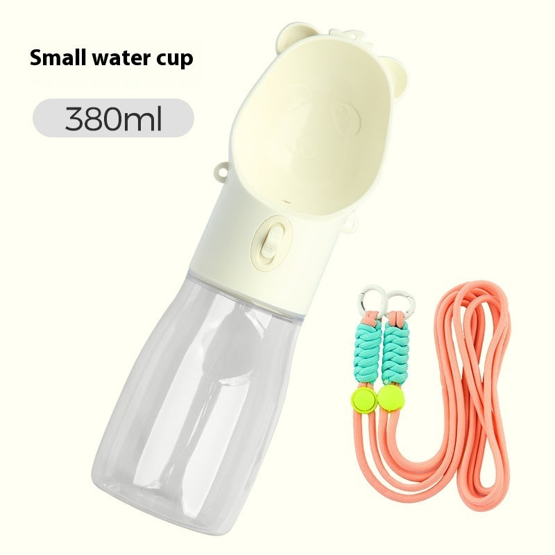 2-in-1 Portable Dog Water Bottle with Food Container – Leakproof Pet Feeder for Dogs & Cats
