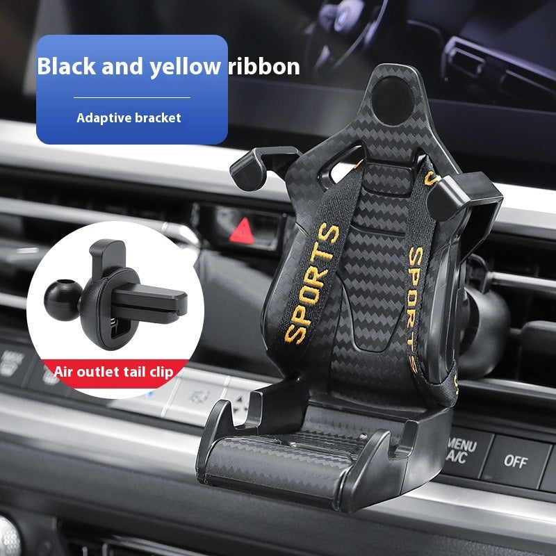 Racing Seat Shape Car Phone Holder – 360° Rotatable Air Vent Mobile Phone Mount for Car Interior