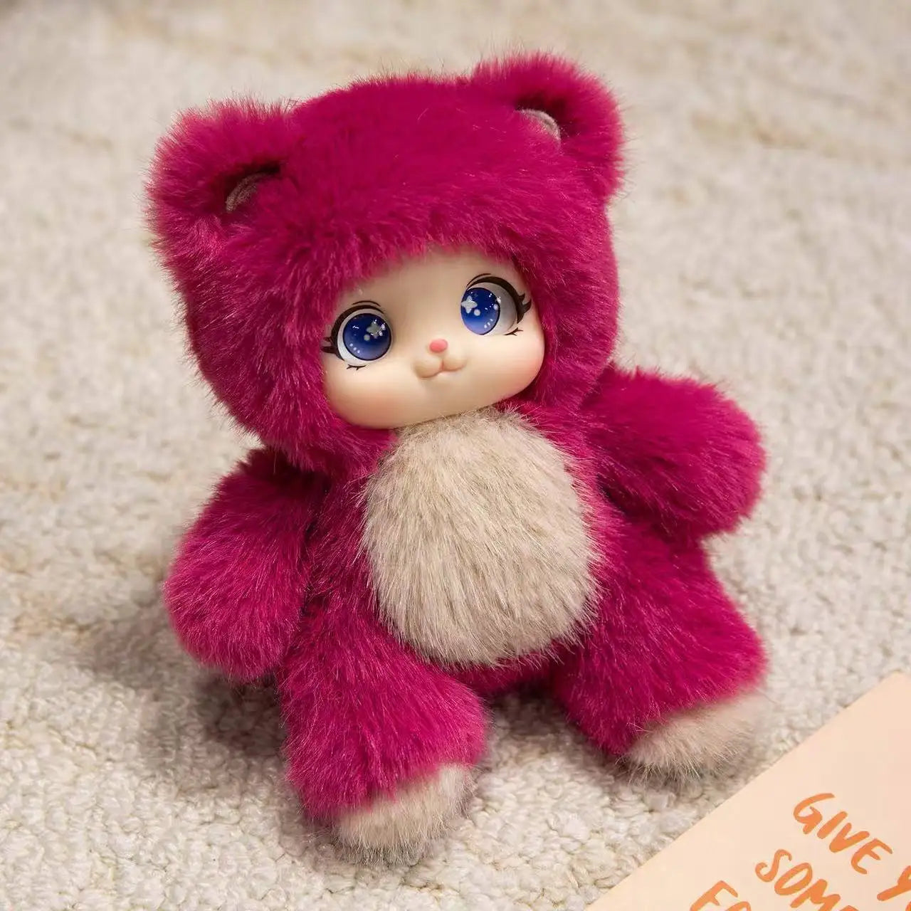 18cm Kawaii Animal Plush Toy Pendant – Cute Rabbit, Bear & Sheep Vinyl Face Plush | Soft Bag Charm Gift for Kids, Teens & Animal Lovers